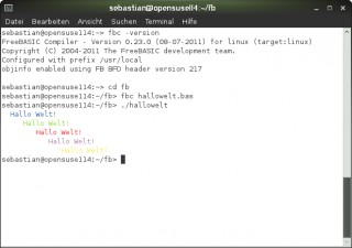 FB/Linux: Ein erster Test