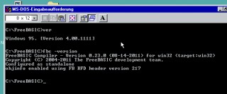 FreeBASIC unter Win 95