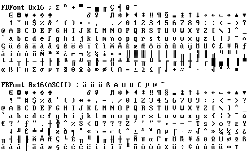FBFont(ASCII)