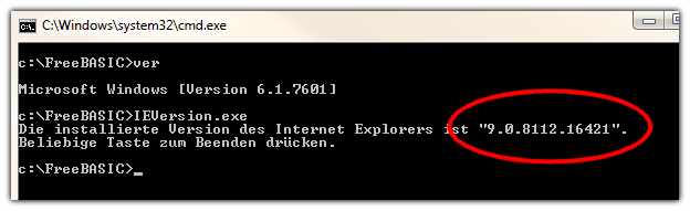 IE Version unter Windows 7