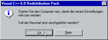 Neustarten nach Installation