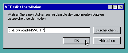 VCRedist entpacken